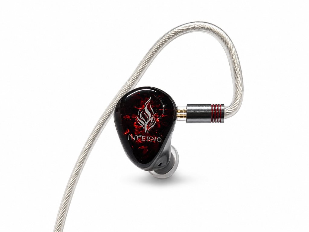 NOWA Acoustics INFERNO 6-driver hybrid in-ear monitor, handcrafted in Taiwan