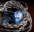 MIRAI eight-driver hybrid IEM in light blue resin, handcrafted by NOWA Acoustics in Taiwan